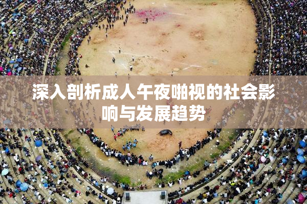 深入剖析成人午夜啪视的社会影响与发展趋势