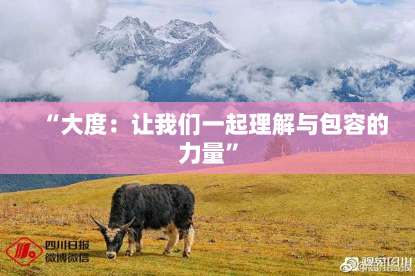 “大度：让我们一起理解与包容的力量”