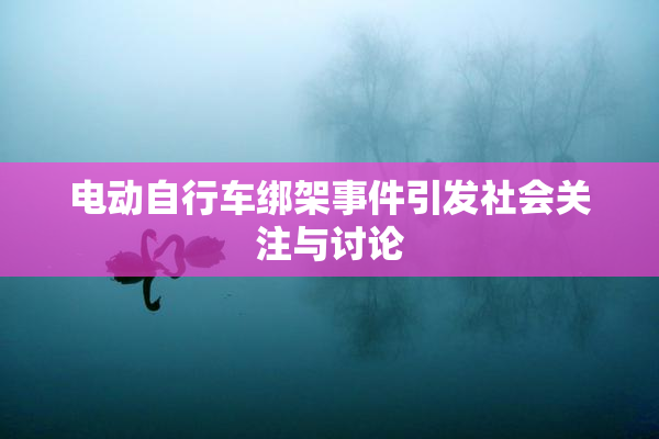 电动自行车绑架事件引发社会关注与讨论