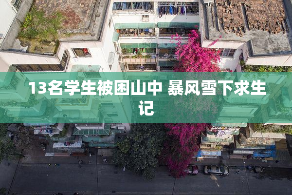 13名学生被困山中 暴风雪下求生记