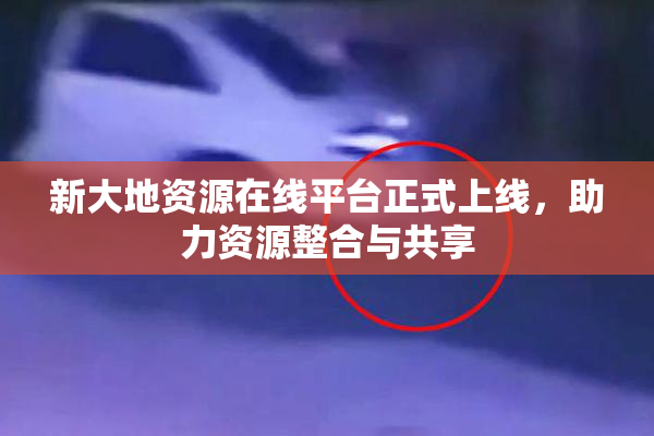 新大地资源在线平台正式上线，助力资源整合与共享