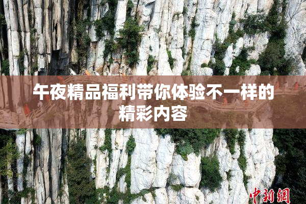 午夜精品福利带你体验不一样的精彩内容