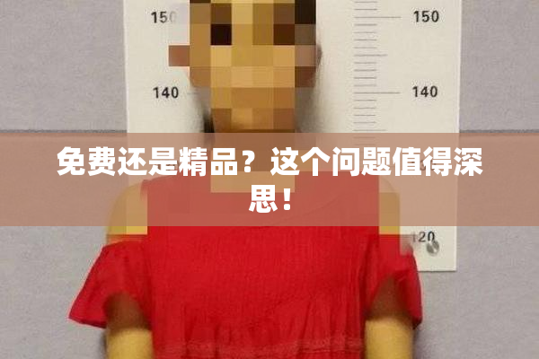 免费还是精品？这个问题值得深思！