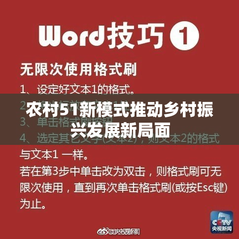 农村51新模式推动乡村振兴发展新局面
