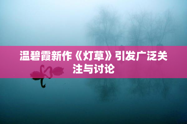 温碧霞新作《灯草》引发广泛关注与讨论