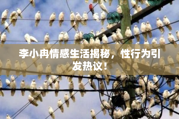 李小冉情感生活揭秘，性行为引发热议！
