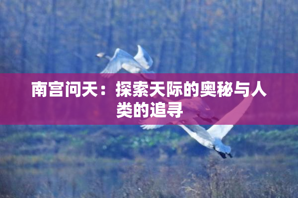 南宫问天：探索天际的奥秘与人类的追寻