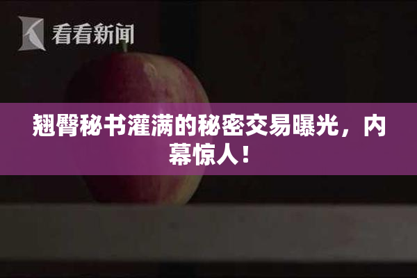 翘臀秘书灌满的秘密交易曝光，内幕惊人！
