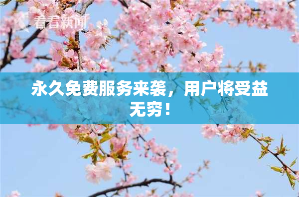 永久免费服务来袭，用户将受益无穷！