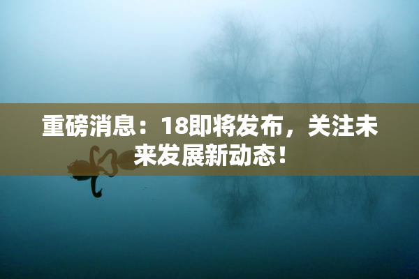 重磅消息：18即将发布，关注未来发展新动态！