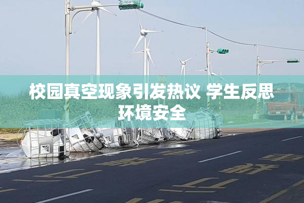 校园真空现象引发热议 学生反思环境安全
