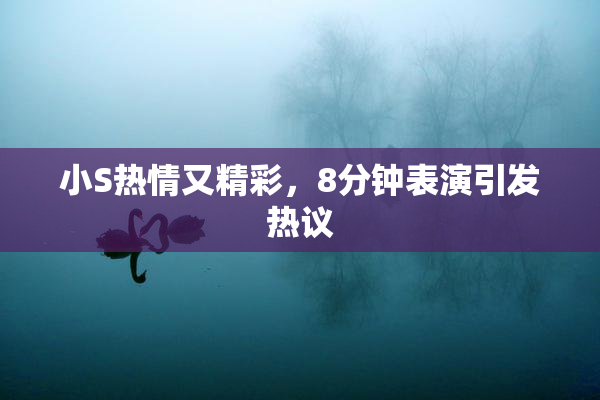 小S热情又精彩，8分钟表演引发热议