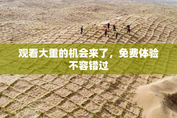 观看大重的机会来了，免费体验不容错过
