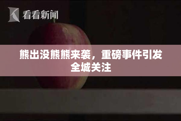 熊出没熊熊来袭，重磅事件引发全城关注