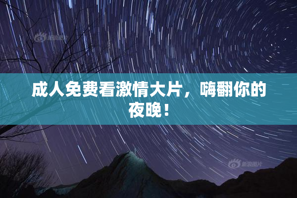 成人免费看激情大片，嗨翻你的夜晚！