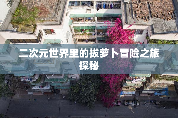 二次元世界里的拔萝卜冒险之旅探秘