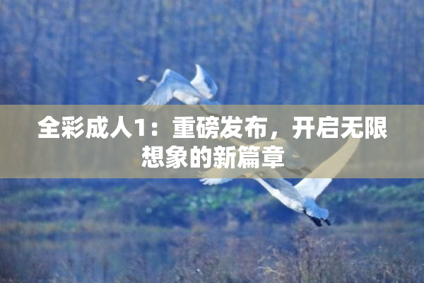 全彩成人1：重磅发布，开启无限想象的新篇章