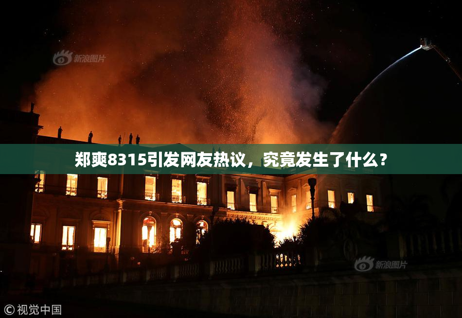 郑爽8315引发网友热议，究竟发生了什么？