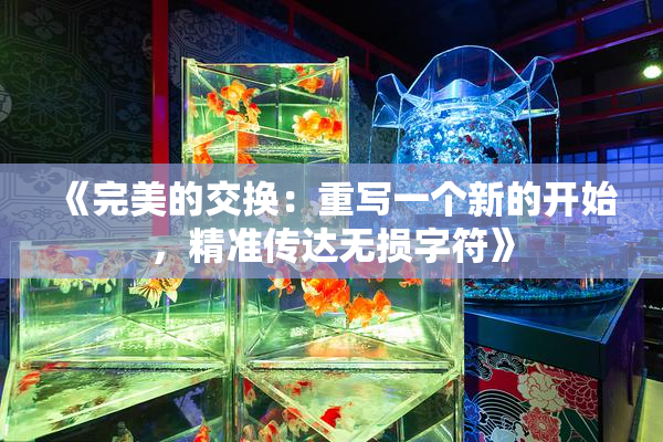 《完美的交换：重写一个新的开始，精准传达无损字符》