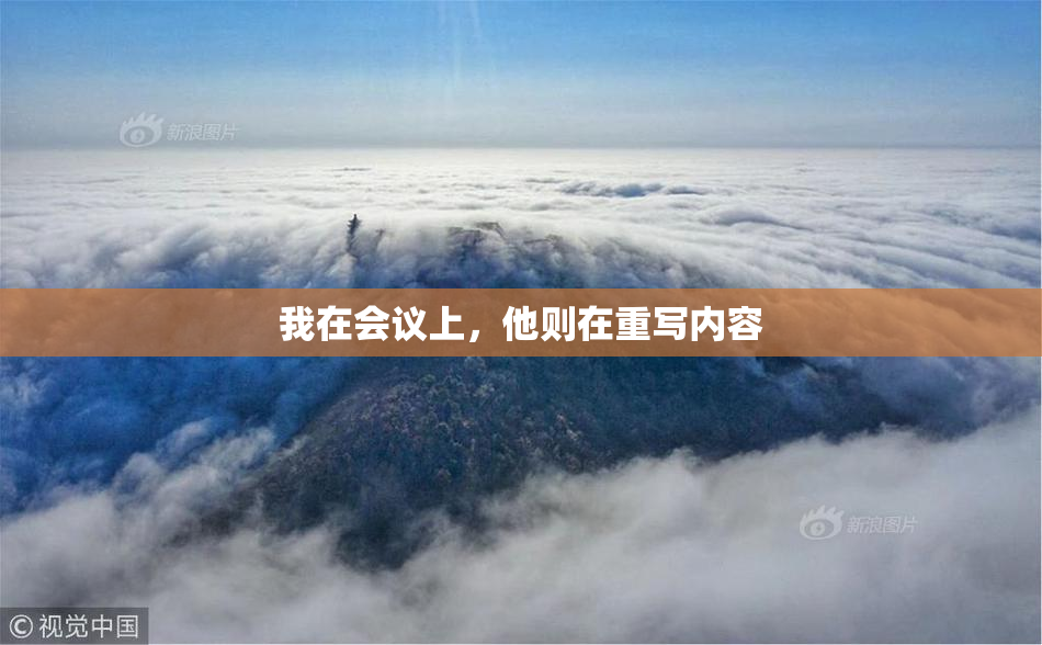 我在会议上，他则在重写内容