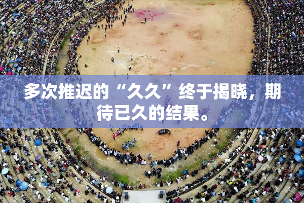 多次推迟的“久久”终于揭晓，期待已久的结果。