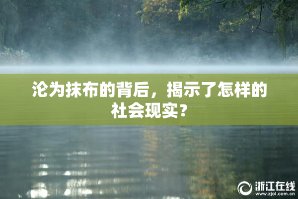 沦为抹布的背后，揭示了怎样的社会现实？