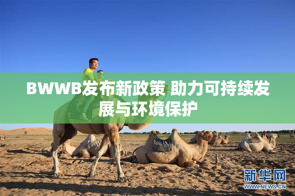 BWWB发布新政策 助力可持续发展与环境保护