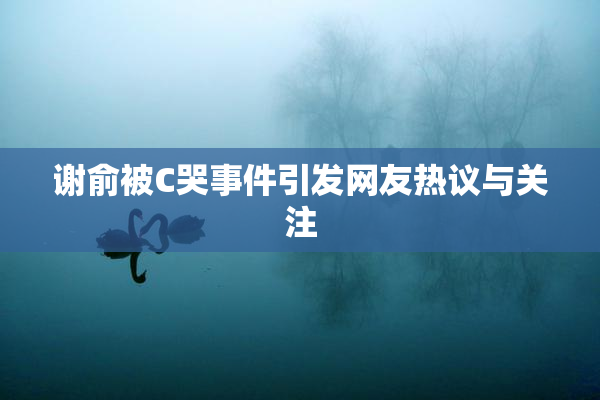 谢俞被C哭事件引发网友热议与关注