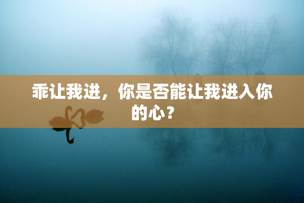 乖让我进，你是否能让我进入你的心？
