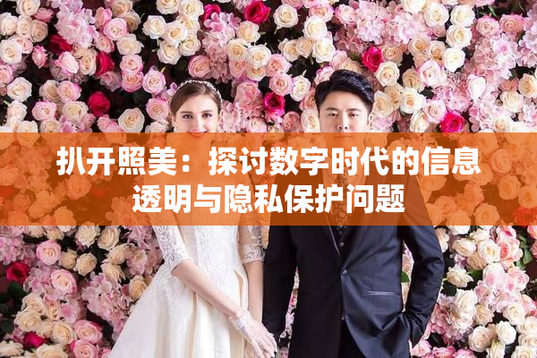 扒开照美：探讨数字时代的信息透明与隐私保护问题