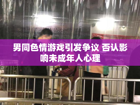 男同色情游戏引发争议 否认影响未成年人心理