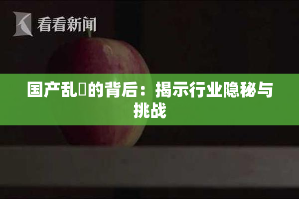 国产乱婬的背后：揭示行业隐秘与挑战