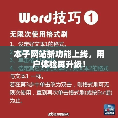 本子网站新功能上线，用户体验再升级！
