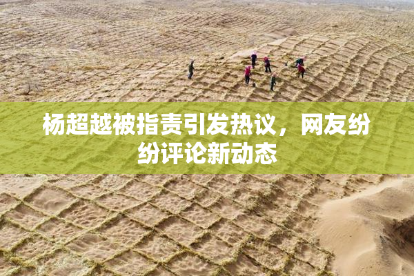 杨超越被指责引发热议，网友纷纷评论新动态