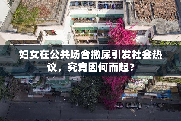 妇女在公共场合撒尿引发社会热议，究竟因何而起？