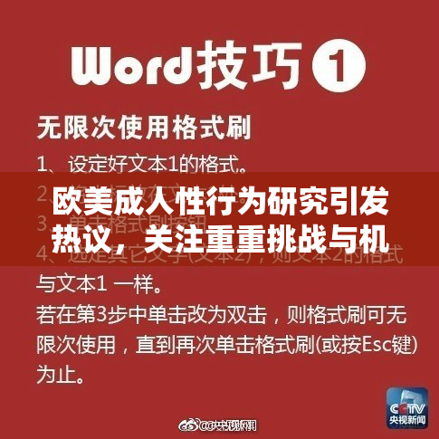 欧美成人性行为研究引发热议，关注重重挑战与机遇