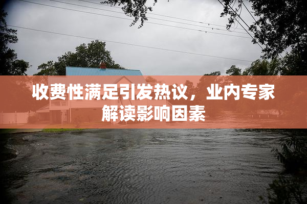 收费性满足引发热议，业内专家解读影响因素