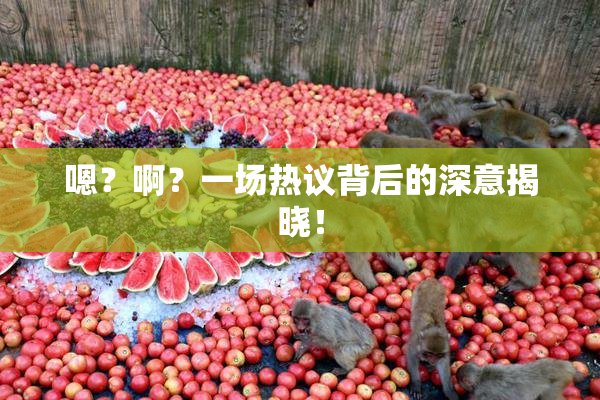 嗯？啊？一场热议背后的深意揭晓！