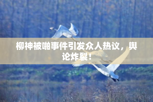 柳神被啪事件引发众人热议，舆论炸裂！