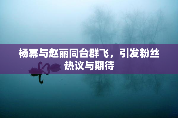 杨幂与赵丽同台群飞，引发粉丝热议与期待