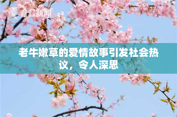 老牛嫩草的爱情故事引发社会热议，令人深思