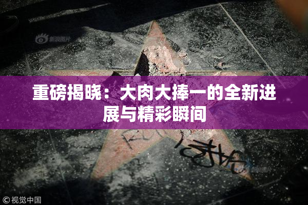 重磅揭晓：大肉大捧一的全新进展与精彩瞬间