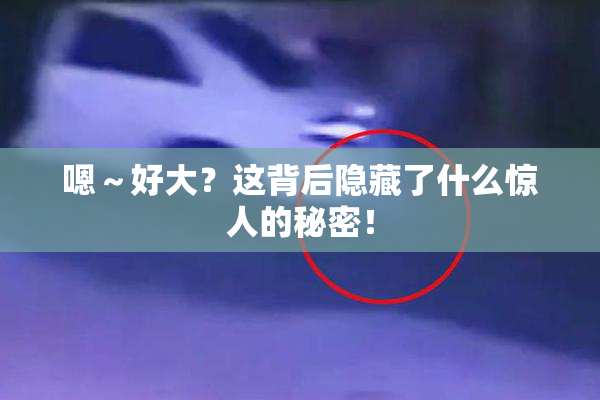 嗯～好大？这背后隐藏了什么惊人的秘密！