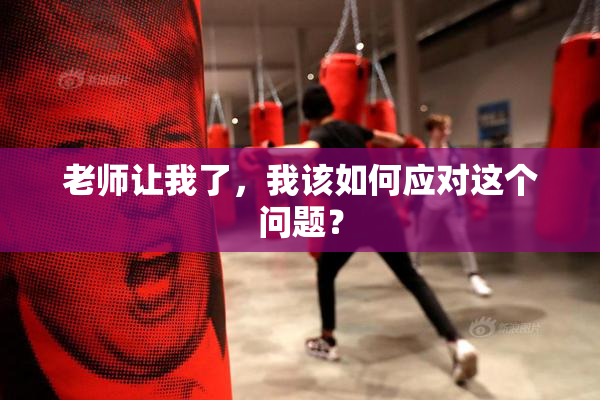 老师让我了，我该如何应对这个问题？