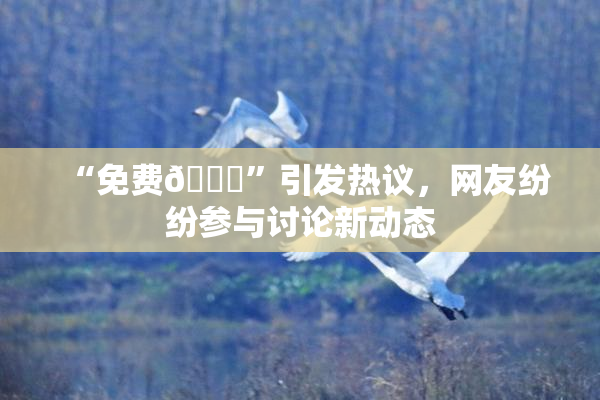 “免费🔞”引发热议，网友纷纷参与讨论新动态