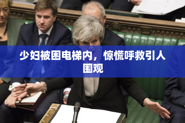 少妇被困电梯内，惊慌呼救引人围观