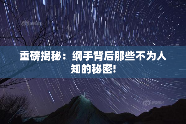 重磅揭秘：纲手背后那些不为人知的秘密!