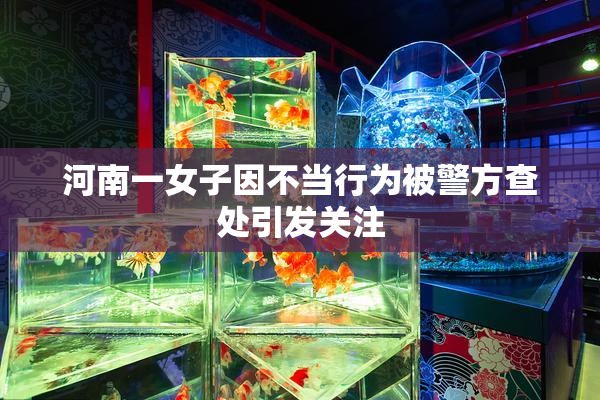 河南一女子因不当行为被警方查处引发关注