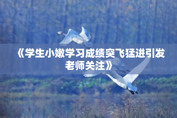 《学生小嫩学习成绩突飞猛进引发老师关注》