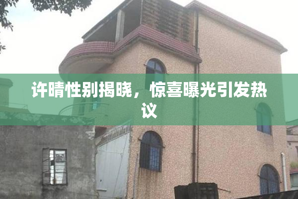 许晴性别揭晓，惊喜曝光引发热议